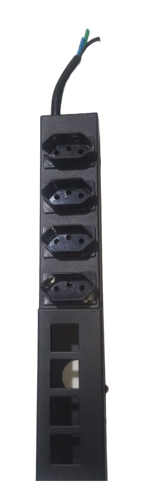 Regua Caixa Tomada Mesa Reuniao Rede Keystone Hdmi Usb Dados Preto